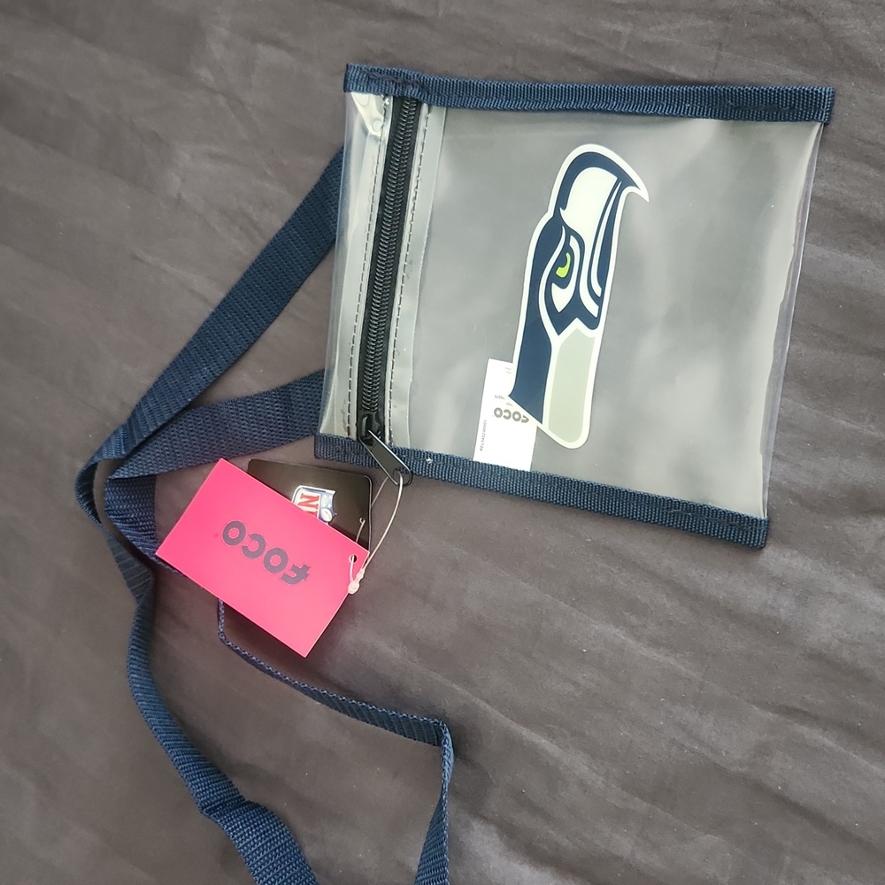 Girls Seahawks clear crossbody bag